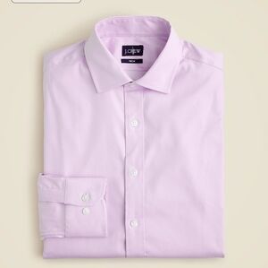 J.Crew Slim Twill Purple Bowery performance stretch dress shirt spread collar S